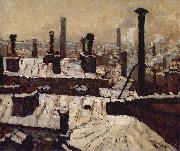 Gustave Caillebotte Toits sous la neige oil